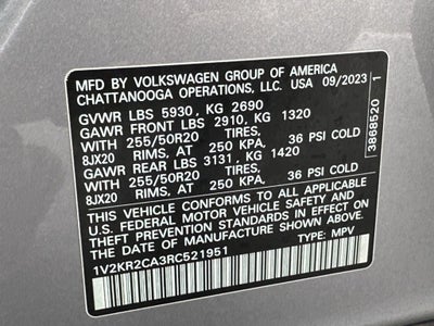 2024 Volkswagen Atlas 2.0T SE w/Technology 4MOTION