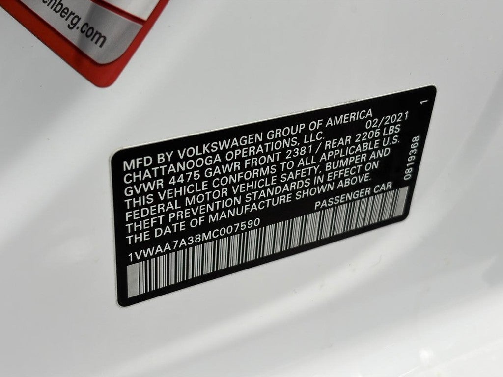 2021 Volkswagen Passat 2.0T S Auto