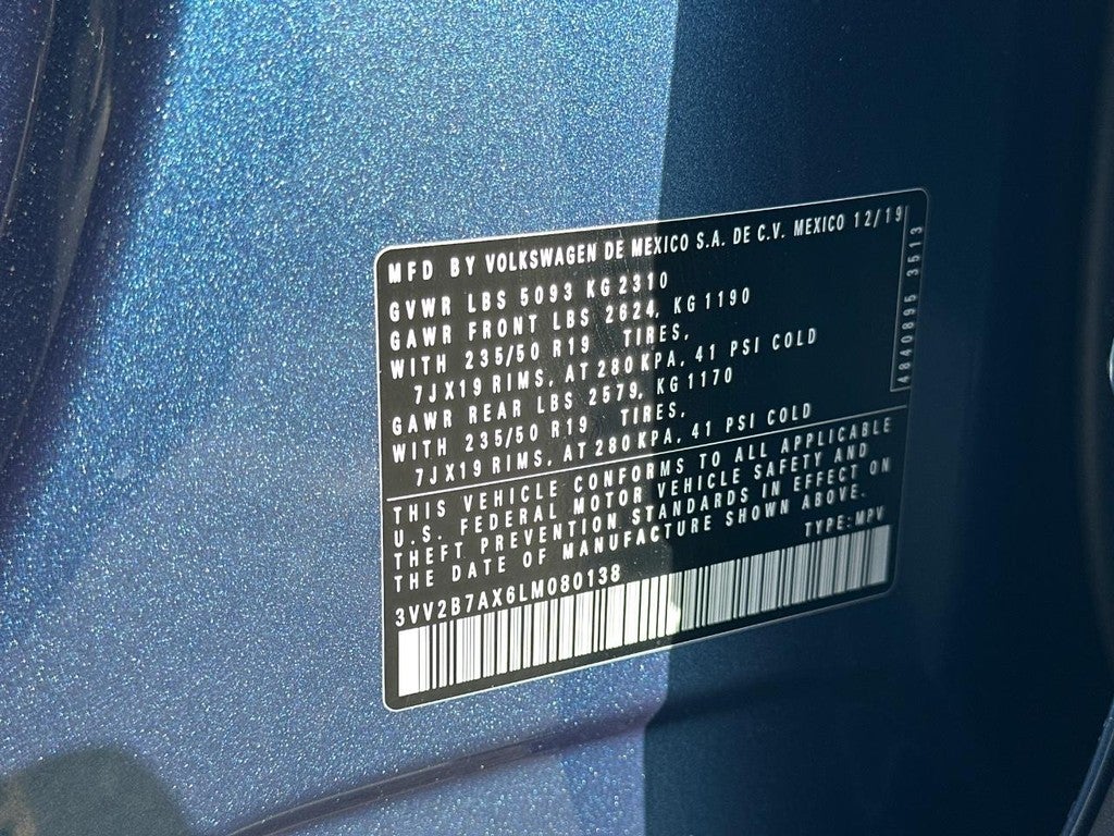 2020 Volkswagen Tiguan 2.0T SEL 4MOTION