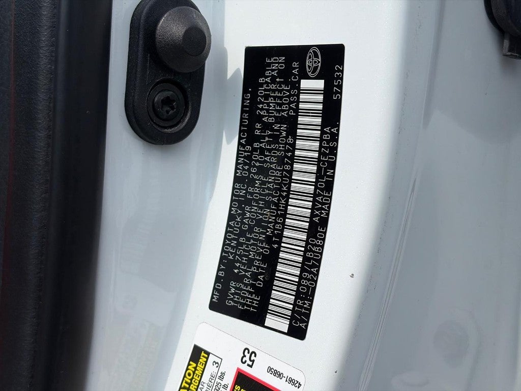 2019 Toyota Camry XSE Auto (Natl)