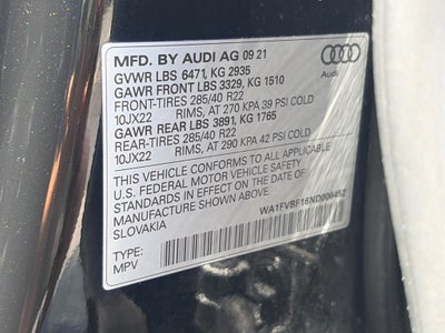 2022 Audi Q8 Prestige 55 TFSI quattro