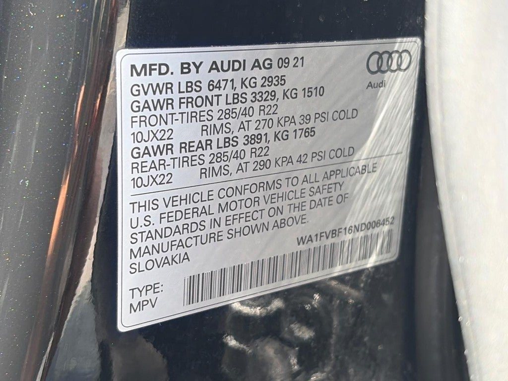 2022 Audi Q8 Prestige 55 TFSI quattro