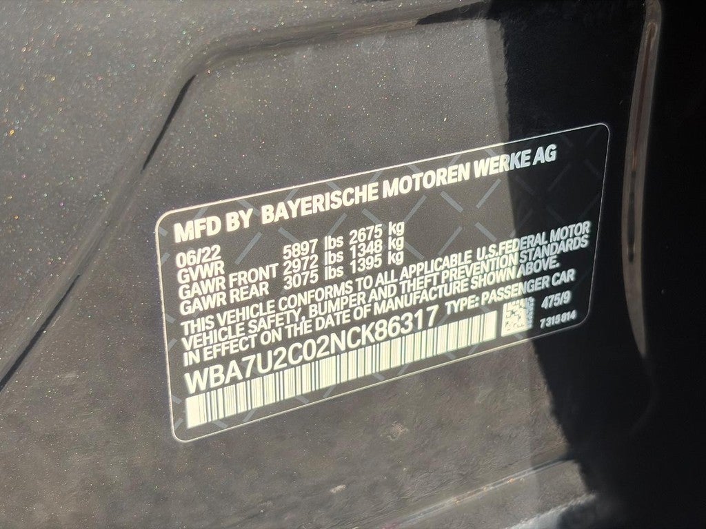 2022 BMW 7 Series 750i xDrive Sedan