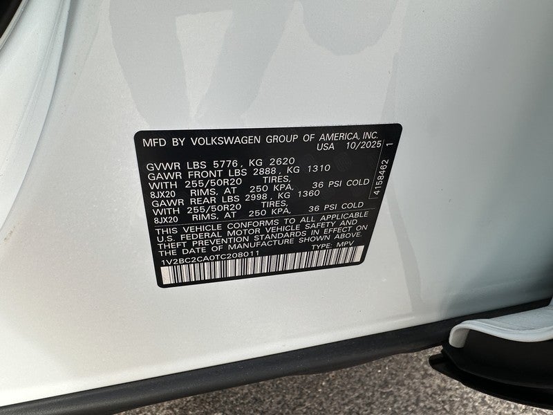 2026 Volkswagen Atlas Cross Sport 2.0T SEL 4MOTION