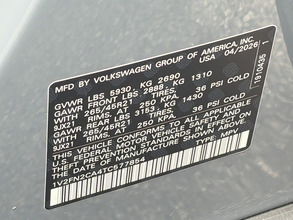 2026 Volkswagen Atlas 2.0T SEL Premium R-Line 4MOTION