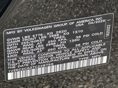 2026 Volkswagen Atlas Cross Sport 2.0T SE w/Technology 4MOTION