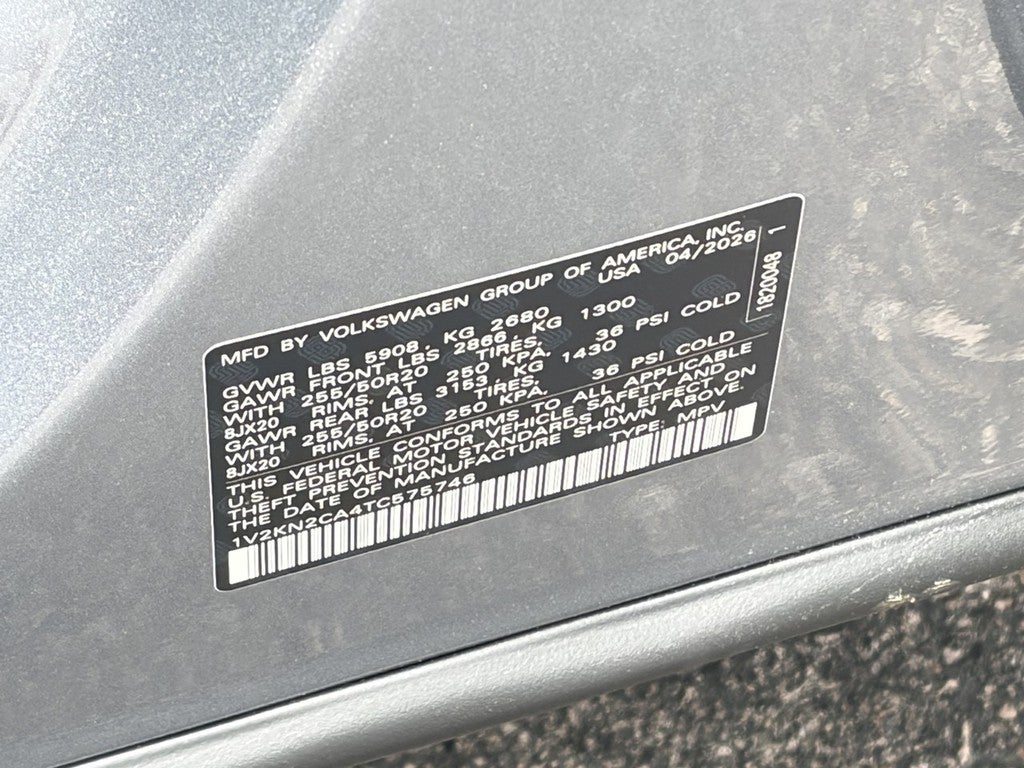 2026 Volkswagen Atlas 2.0T SE w/Technology 4MOTION