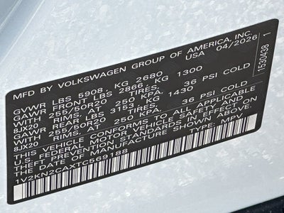 2026 Volkswagen Atlas 2.0T SE w/Technology 4MOTION