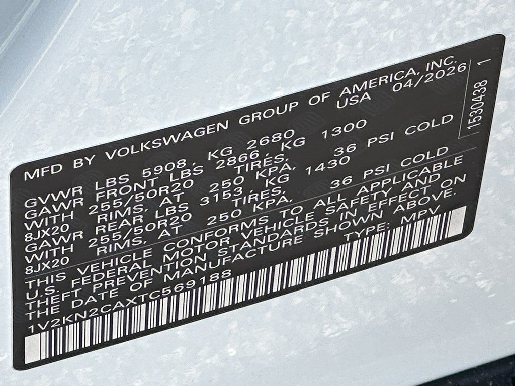 2026 Volkswagen Atlas 2.0T SE w/Technology 4MOTION