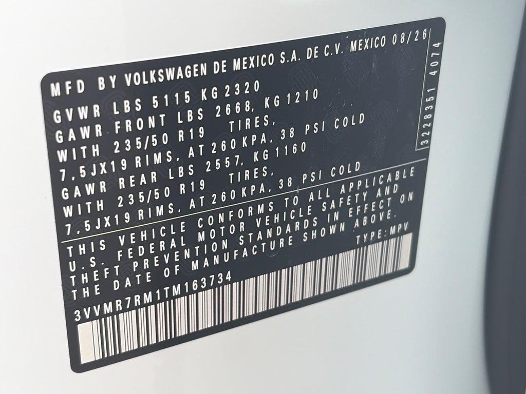 2026 Volkswagen Tiguan 2.0T SE 4MOTION