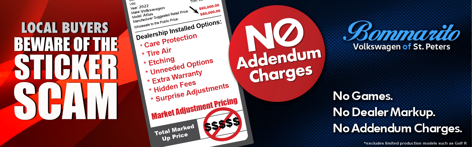 No Addendum Charges